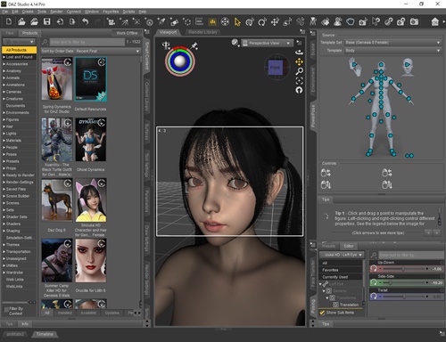 DAZ STUDIOの使い方・入門 3D日本人フィギュアや導入方法