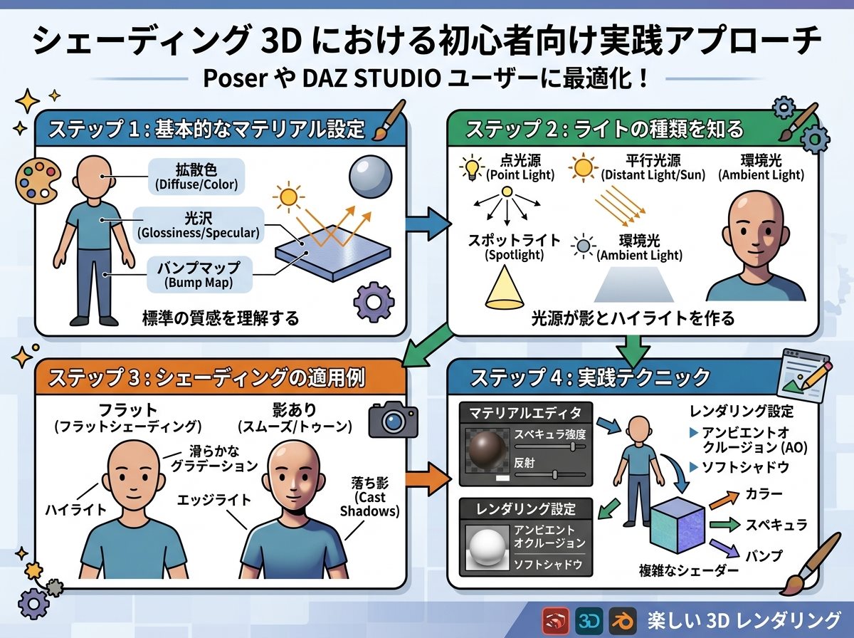 シェーディング 3D における初心者向け実践アプローチ