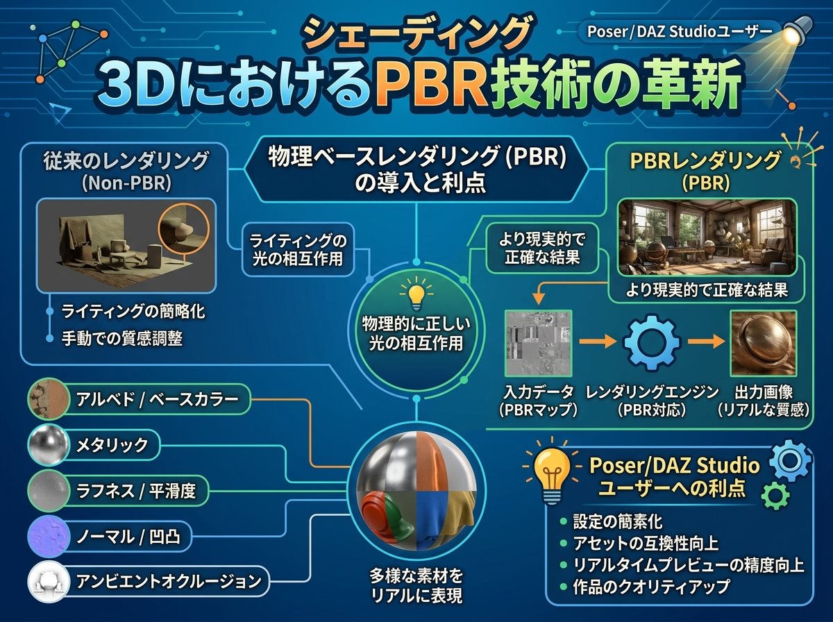 シェーディング 3D におけるPBR技術の革新