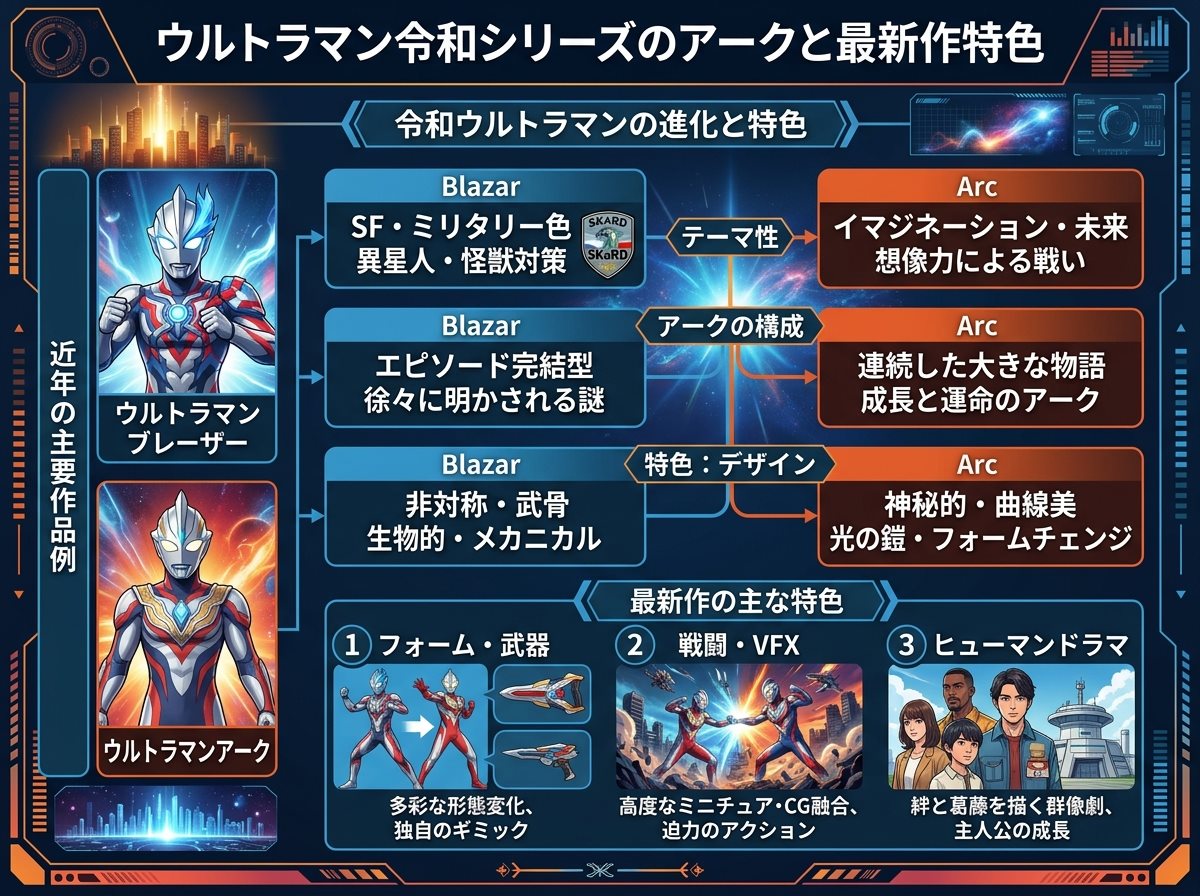 ウルトラマン令和シリーズのアークと最新作特色